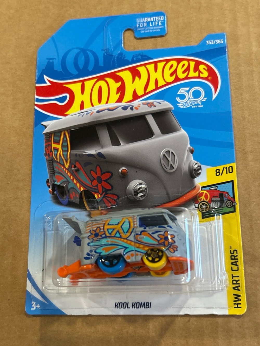 Hot Wheels #353 HW Art Cars Kool Kombi Gray Volkswagen Bus Graffiti 2017